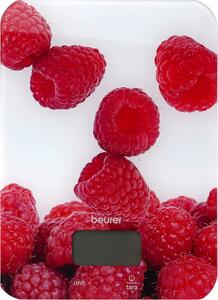 Beurer Bilancia da Cucina Digitale Elettronica Portata Massima 5 Kg in Vetro - Berry - KS19