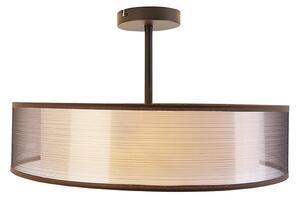 Plafoniera moderna marrone e bianca 50 cm 3 luci - Drum Duo