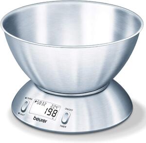 Beurer Bilancia da Cucina Elettronica Digitale con Ciotola Capacit 1.5 Litri Peso max 5 Kg - KS 54