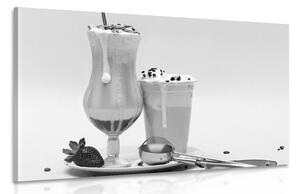 Quadro su tela – Frullato al latte in bianco e nero