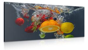 Stampa su tela – Caduta di frutta nell'acqua