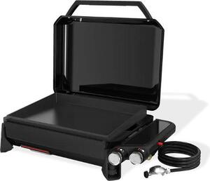 WEBER Bistecchiera Elettrica Doppia Piastra Antiaderente Liscia Potenza 4700 Watt colore Nero - 1500244 PREMIUM Slate Gp