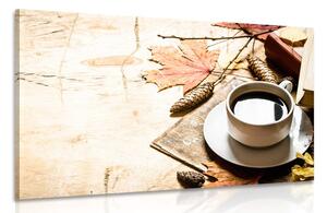 Quadro su tela – Tazza di caffè autunnale