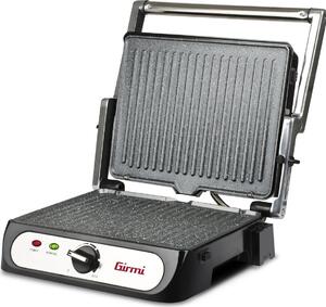 Girmi Bistecchiera elettrica Doppia piastra Rigata Antiaderente Petravera Potenza 2000 Watt - BS4100 BS41