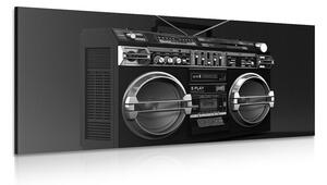 Stampa su tela – Radio disco anni '90 in bianco e nero