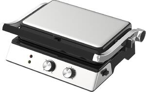 Melchioni Bistecchiera Elettrica Potenza 1800W Piastre Removibili 34x23 cm colore Metal Burgerone 34 - 118330014