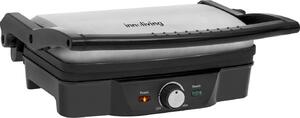 INNOLIVING Bistecchiera Elettrica Potenza 1600W Griglia 28x17 cm Termostato Regolabile colore Nero/Inox - INN-719