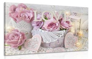 Quadro su tela – Decorazione romantica in stile vintage