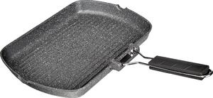 Tognana Bistecchiera Induzione Antiaderente in Alluminio Piastra Rigata 34x24 cm Manico Pieghevole WI758BDAMNF Mythos