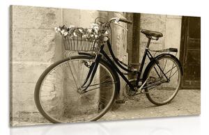 Stampa su tela – Bicicletta rustica in seppia