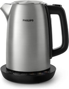 Philips Bollitore 1.7 Lt Potenza 2200 Watt Inox Acciaio Coperchio Molla - HD9359/90