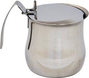 Bacicio Bollilatte a Induzione in Acciaio Inox con Coperchio 3 Tazze - Bombato