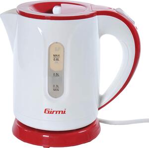 Girmi Bollitore Elettrico Acqua Capacit 0,8 Litri Potenza 1100 Watt colore Rosso e Bianco - BL1000