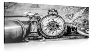 Stampa su tela – Orologi del passato in bianco e nero