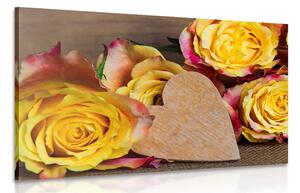 Quadro su tela – Rose gialle di San Valentino