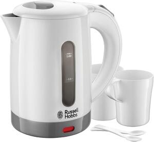 Russell Hobbs Bollitore elettrico Capacit 0.85 Litri Potenza 1000 Watt Filtro rimovibile + 2 Tazze colore Bianco - 23840-70 Travel