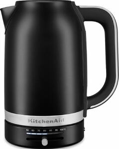 KITCHENAID Bollitore Elettrico con Temperature Regolabile Capacit 1,7 Litri Potenza 2400 Watt in Acciaio Inox Design Retro colore Nero Opaco - 5KE