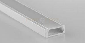 Profilo milano bianco diffusore opale con tappi e staffette inclusi