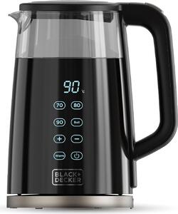Black & Decker Bollitore Elettrico Potenza 2200 Watt Capacit 1,7 Litri 7 Livelli di Temperatura Vetro con Isolamento a Doppia Parete Base Rotante 
