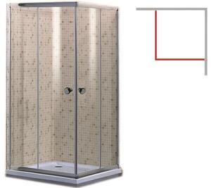 Brixo Box Doccia Cabina Doccia Angolare Tulipano con Vetro Spessore 5 mm Altezza 190 cm - 443802