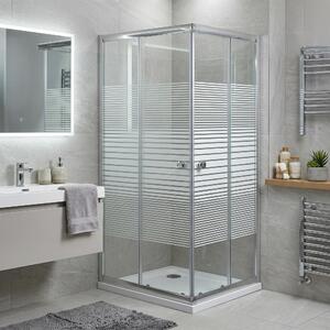 Brixo Box Doccia Cabina Doccia Angolare Orchidea con Vetro Spessore 5 mm Altezza 190 cm - 443800