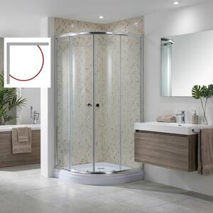 Brixo Box Doccia Semicircolare 80x80 cm Cabina doccia Altezza 190 cm modello Giglio - 443805