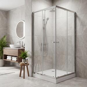 Fluxy Box Doccia Cristallo a Due Porte Giada cm 80x120 H 185 - SW8024 (80X120)