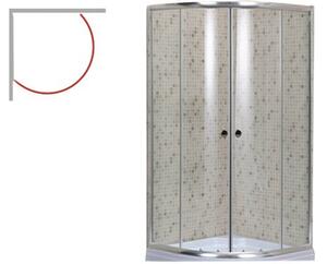 Brixo Box Doccia Semicircolare 80x80 cm Cabina doccia Altezza 190 cm modello Giglio - 443805