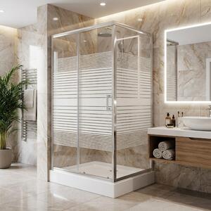 Brixo Box Doccia Cabina Doccia Margherita con Vetro Spessore 5 mm Altezza 190 cm - 443801