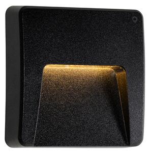 Set di 2 Applique da Esterno Quadrate Nere con LED IP65 - Gem