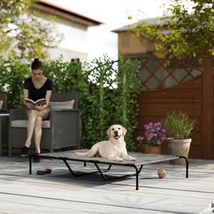 AllMyPets Brandina per Cani Grandi Rialzata da Esterno in Acciaio e Rete Traspirante 152x94x23 cm colore Grigio