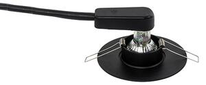 Faretto da incasso smart nero con Wifi GU10 50mm - Buco