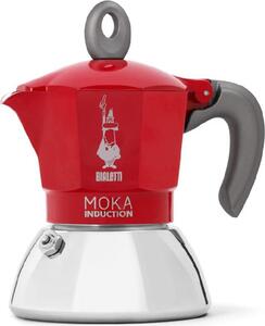 Bialetti Caffettiera 2 Tazze per induzione Alluminio colore Rosso - 0006942