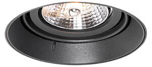 Set di 6 faretti da incasso moderni neri GU10 AR70 rotondi senza bordi - Oneon