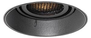 Set di 6 faretti da incasso moderni neri GU10 rotondi senza bordi - Oneon Honey