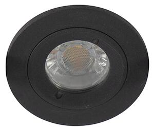 Set di 6 faretti da incasso moderni neri rotondi IP44 - Xena
