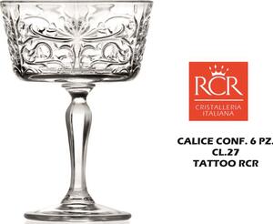 Rcr Cristallerie Calice confezione 6 pezzi cl 27 Tattoo Rcr - RCR266388
