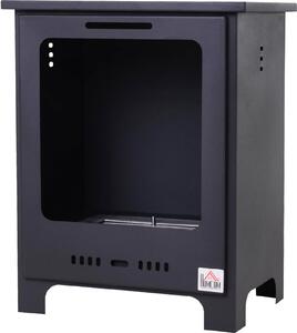 DecHome Camino a Bioetanolo 1.5 lt In Acciaio Senza Canna Fumaria Nero 40x30x50 cm - 8D0156