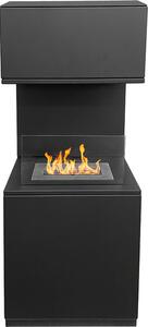 Divina Fire Camino a Bioetanolo Biocamino da Terra Oslo in Acciao colore Nero L38xP38xH100 cm - DF98690