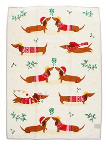 Strofinaccio in cotone 70x50 cm Festive Sausage Dog – Rex London