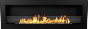 Divina Fire Camino a Bioetanolo da Incasso a Parete Biocamino 120x40 Livorno 120 Nero - DF1200LIVORNO