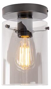 Plafoniera smart nera con vetro fumé con Wifi ST64 - Dome