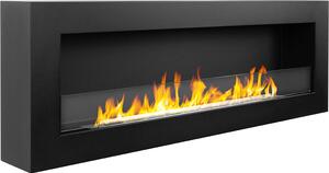 Divina Fire Camino a Bioetanolo da Parete Biocamino 120x40 Siena 120 Nero - DF1200SIENA