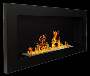 Divina Fire Camino a bioetanolo da parete o incasso Lucca Nero 90x12x40 h - DF91020