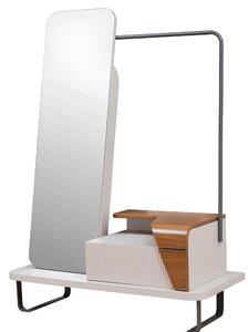 Appendiabiti beige Elegante specchio Camera da letto Mobili in legno Mobili da ingresso
