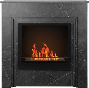 Divina Fire Camino a Bioetanolo da Terra Bellini in Legno effetto Marmo Nero 96x35xh96 cm - DF95600