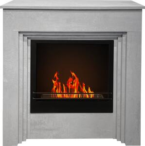 Divina Fire Camino a Bioetanolo da Terra Bellini in Legno effetto Cemento 96x35xh96 cm - DF95598