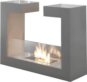 DecHome Camino a Bioetanolo In Acciaio Inossidabile con 1 Serbatoio 1.5 lt 78x25x58 Bianco - 8D0017