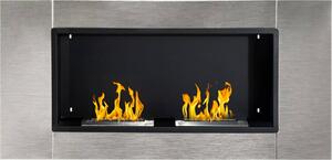 DecHome Camino Bioetanolo da Parete con 2 Bruciatori 110x54x14 5 cm - 541711DD