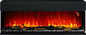 DecHome Camino Elettrico da Incasso e Parete 1800W con Fiamme Colorate LED Regolabili Temperatura fino 40C colore Nero - 360BKS403